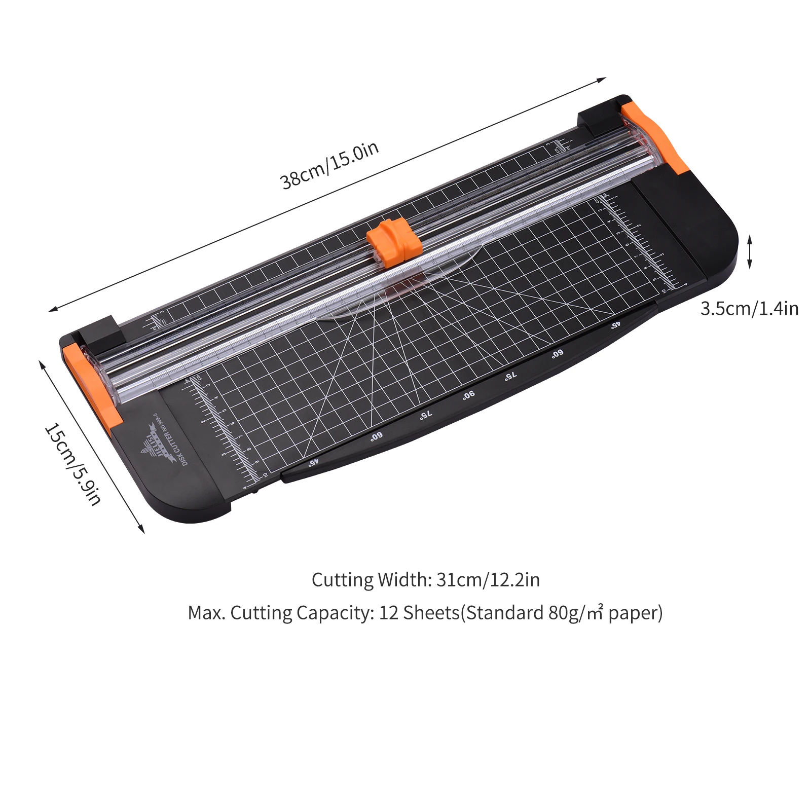 A4 Portable Paper Trimmer Cutter 12.2 Inch Cutting Length for Craft Card Photo Laminated paper cutter