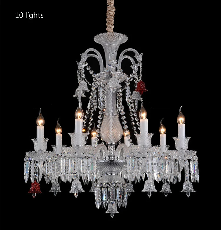 10 lights Большие Современные хрустальные люстры хромированная хрустальная люстра для столовой хрустальные люстры Европейская хрустальная люстра 110-240 В - Цвет абажура: 10 lights