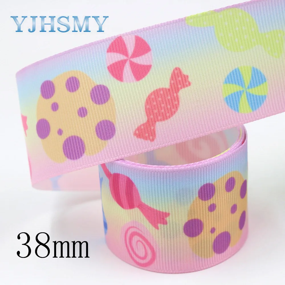 YJHSMY, I-191007-2382, 25/38 мм 10 ярдов торт grosgrain ленты, Свадебная вечеринка, на низком каблуке, с декоративным бантом кепки DIY аксессуары украшения материал