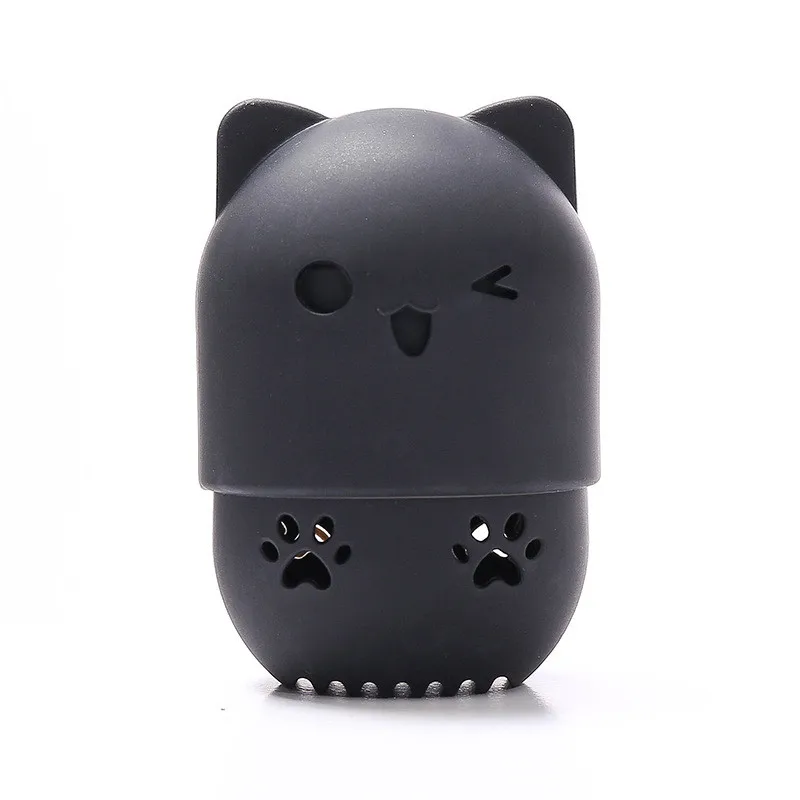 Подставка Puff Caes спонж для макияжа блендер держатель Puff пустой косметический блендер, взбивание яиц сушильный Чехол Косметическая пудра держатель котенка Trave Face - Цвет: 06