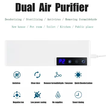 

Portable Air Purifier Air Quality Monitor Negative ion sterilization For Home disinfection purification sterilization machine