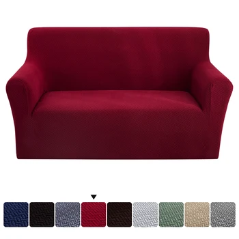 

Solid Color Jacquard Elastic Sofa Seater Seat Cover Protector Washable Furniture Slipcover