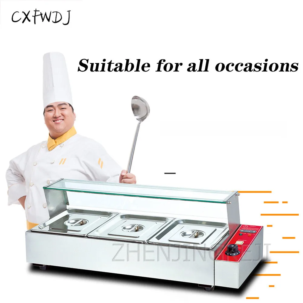 BM-3 Electric Hot Soup Pool Electric Hot Soup Pool Electric Heat Insulation Stainless Steel Insulation Table Electric Furnace