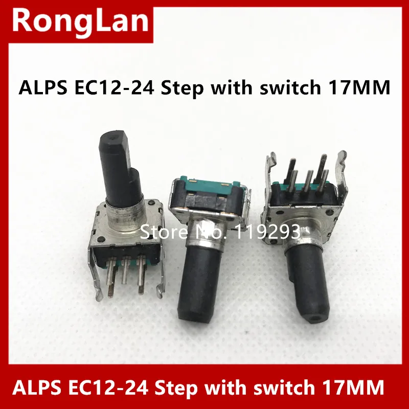 Car audio volume potentiometer encoder ALPS EC12 Step with belt press switch Horizontal 24 points - Axis 17MM 5 feet--10PCS/LOT 1 10pcs adxl345bccz rl7 lga 14 smd accelerometer 3 axis 2 g 4 g 8 g 16 g digital accelerometer