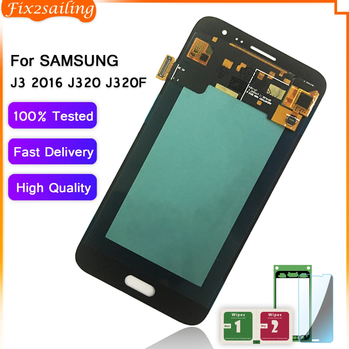 Fix2sailing Super Amoled Lcd For Samsung Galaxy J3 16 J3 Lcd Display Touch Screen Assembly For J3f J3h J3m J3fn Aliexpress Cellphones Telecommunications