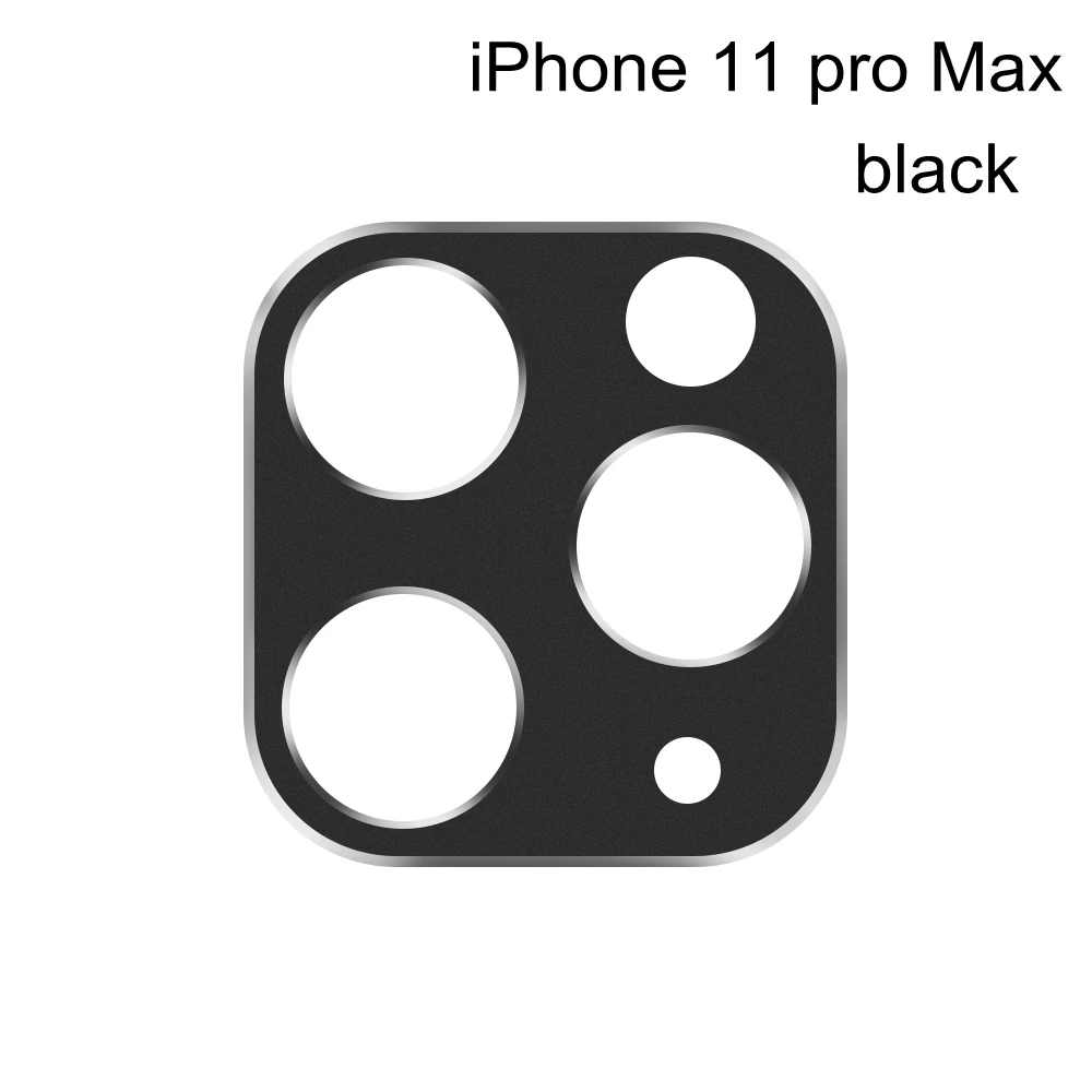 black11 pro max Полное покрытие объектива камеры металлическое кольцо протектор для iPhone 11 Pro/11 Pro/11 задняя камера объектив защитный чехол защитная накладка для задней панели телефона - Цвет: black11 pro max