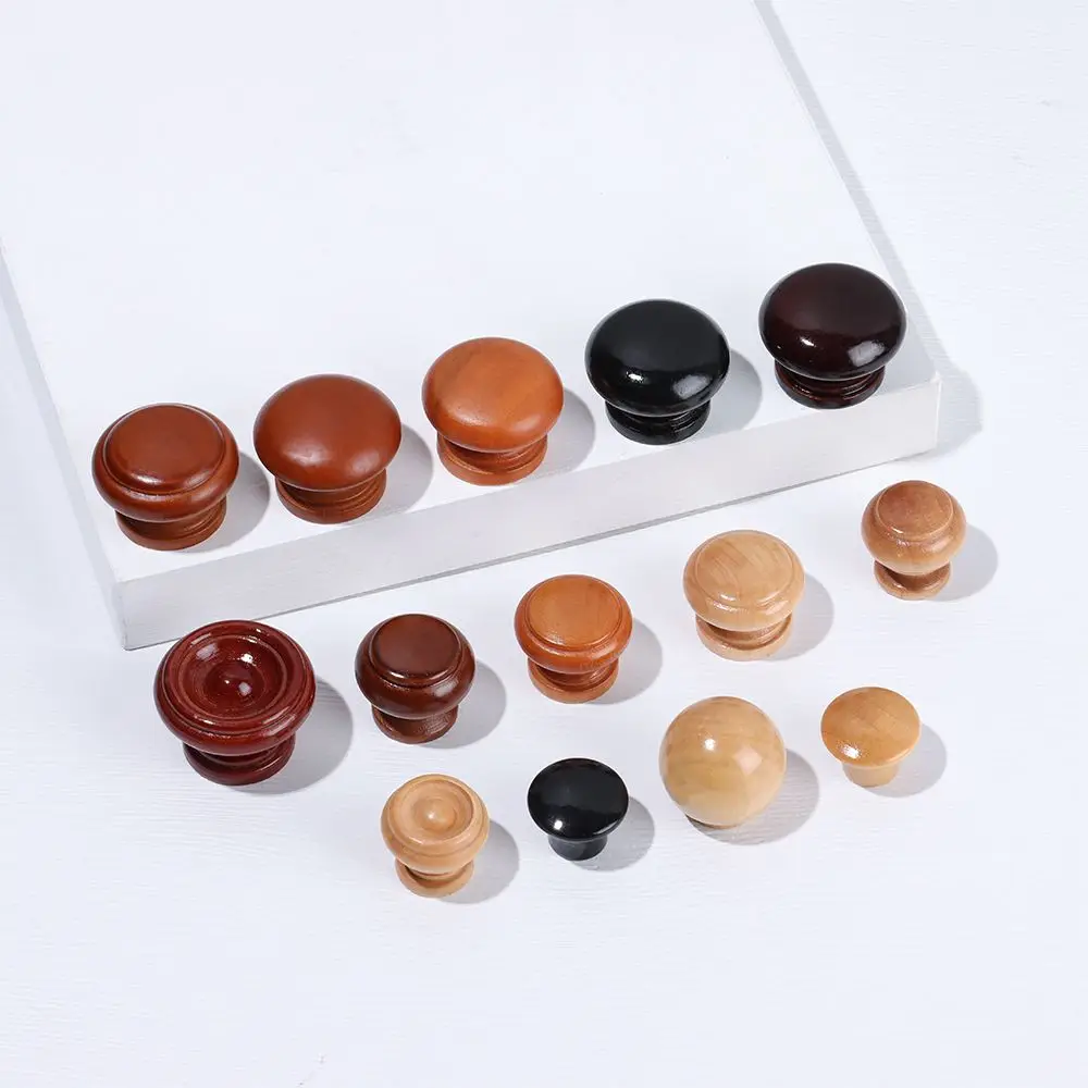 Natural Wood Kitchen Cabinet Drawer Knobs 1Pcs
