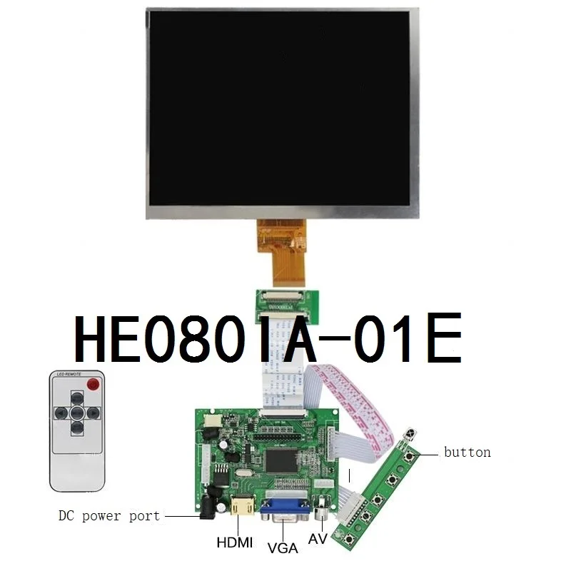 Yqwsyxl плата управления драйвером " дюймовый HE080IA-01D HE080IA-01E 1024*768 ips ЖК-дисплей высокой четкости