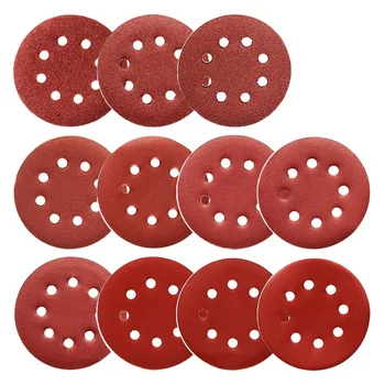 

110Pcs 5-Inch Hook and Loop Sanding Discs for Trackal Sander, Assorted Sandpaper 40-1000 Grits