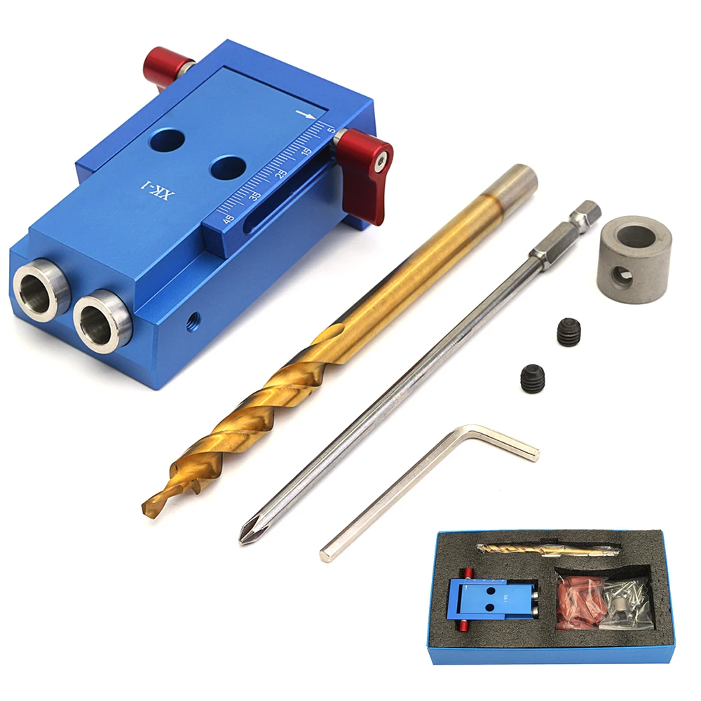 

9.5mm Hole Drill Bit Tilt Locator Positioner Hole Drill Bit Kit Woodworking DIY Tool