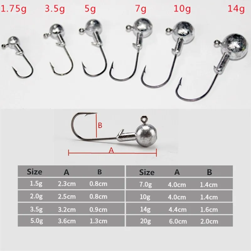 4 шт./партия Высокое качество свинцовый hook1.5g/2 г/3,5 г/5 г/7 г/10 г/14 г свинцовая головка рыболовный крючок Приманка Рыболовные Крючки для рыбалки Мягкая приманка жесткая приманка