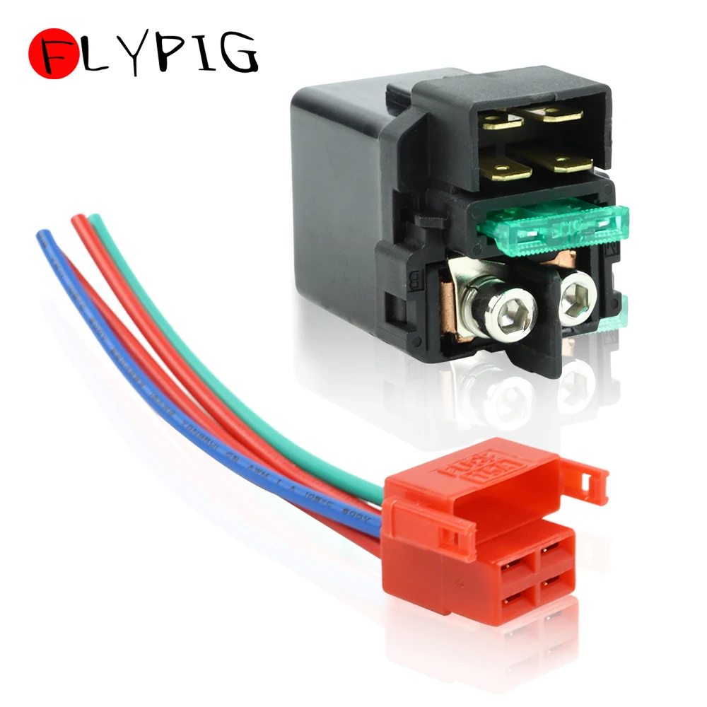 FLYPIG Starter Relay Solenoid + Plug for Honda CBR 600 954 1000 CB RVF