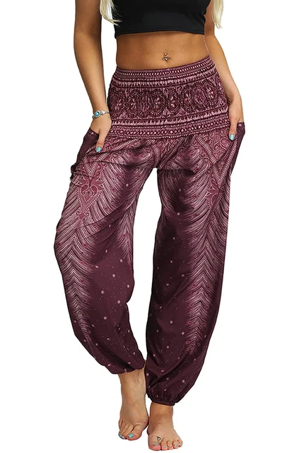 Buy Women's Flashy Flower Harem Unisex Pants For Dance Yoga and Travel