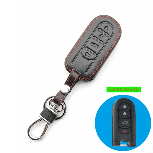 Genuine Case 4 Buttons Keychain Leather Car Key Bag For Toyota Perodua Myvi Bezza Axia Intelligent Protection Fob Remote Cover Key Case For Car Aliexpress