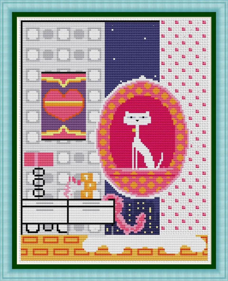 

KTF002 Cross Stitch Kit Embroidery Art Homfun Maison Cross Stich Painting Joy Sunday Christmas Decorations For Home Homefun