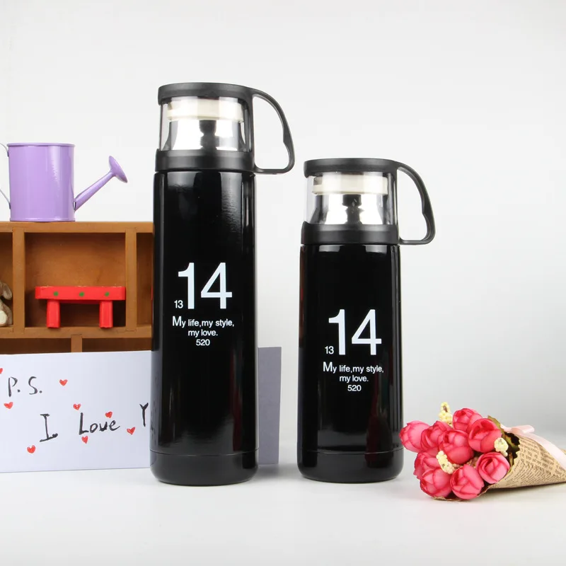 500ml 350ml thermos Stainless Steel Thermo mug Tea Coffee thermal cup water bottle tepmoc Thermocup Insulation Cup vacuum Flask - Цвет: W