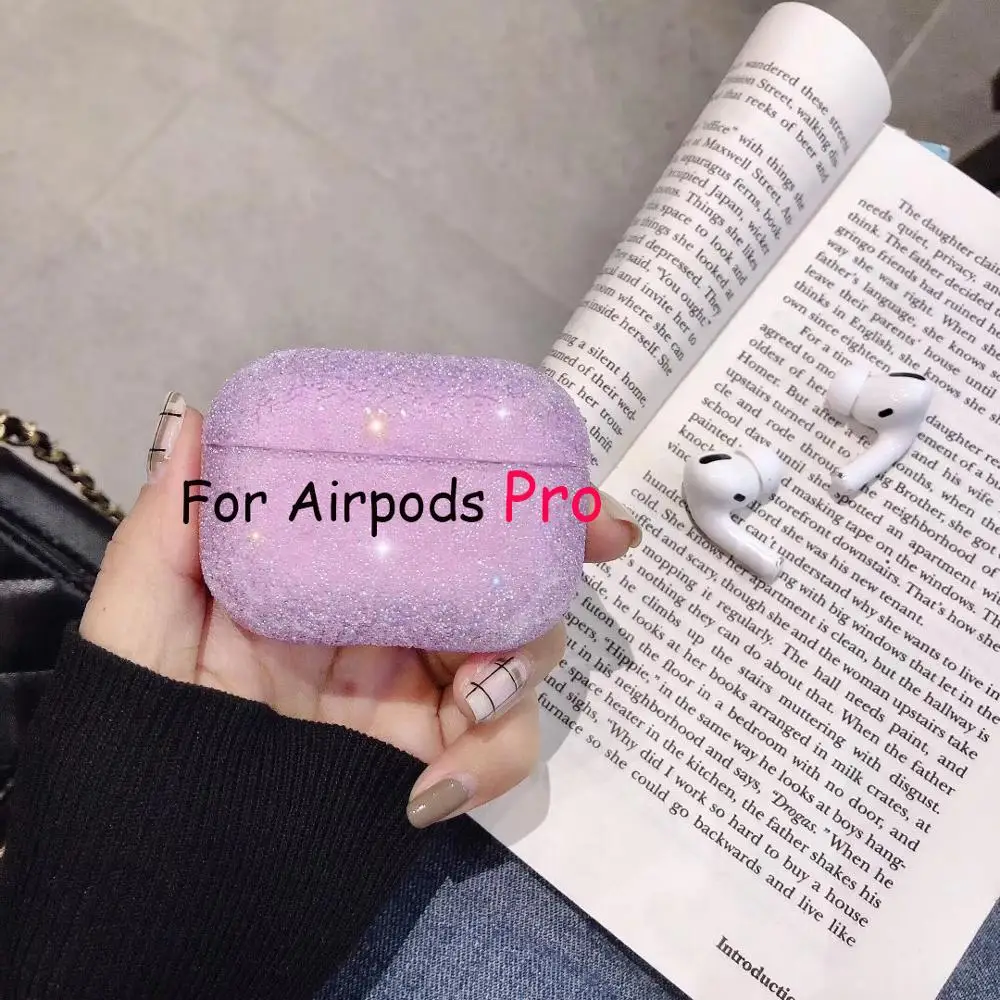 Чехол s для Airpods Pro, чехол, шикарный Кристалл, роскошная Девичья сумка, беспроводной Bluetooth чехол для наушников, для Airpods 2, 1, Heatset, зарядная коробка - Цвет: Purple ForAirpodsPro