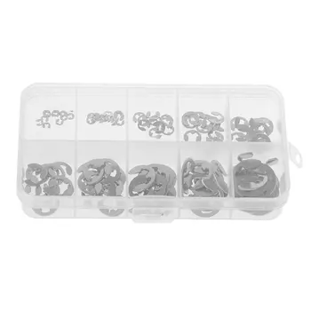 

120Pcs 304 Stainless Steel E-Clip Retaining Circlip Assortment Kit M1.5-M10 E Clip Washer Circlip Retaining Ring