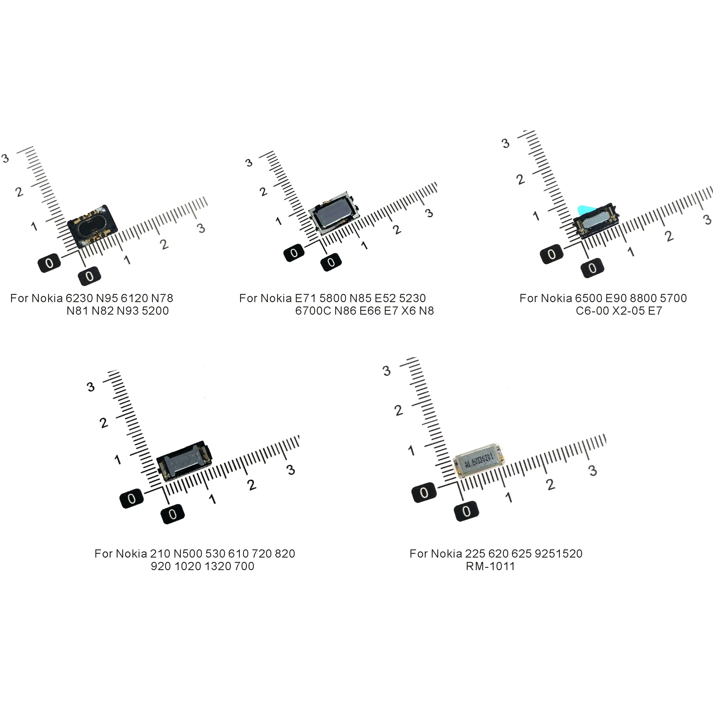 Auricolare Altoparlante Audio Per Nokia 5800 N85 X6 E52 5230 N86 E66 N95 6120 N78 6500 5700 210 N500 720 820 1520 620 625 925
