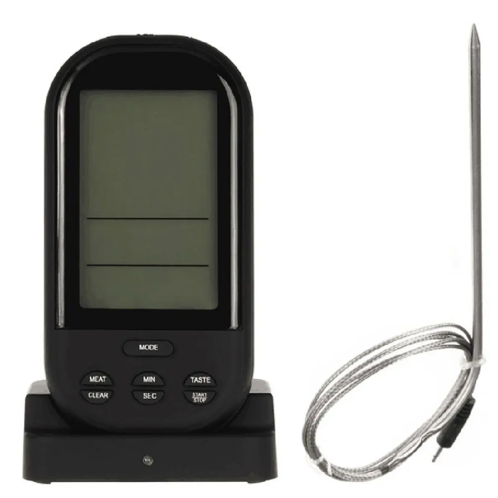 Black Wireless Digital LCD Display BBQ Thermometer Kitchen Barbecue Probe Meat Thermometer BBQ Temperature Tool dropshipping Black Wireless Digital LCD Display BBQ Thermometer Kitchen Barbecue Probe Meat Thermometer BBQ Temperature Tool dropshipping