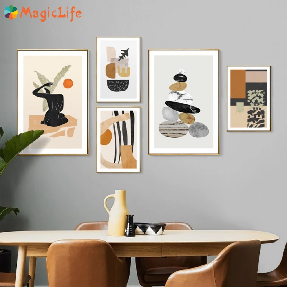 

Scandinavia Abstract Geometric Wall Art Canvas Painting Gallery Painting Modern Interior Home Room Unframed