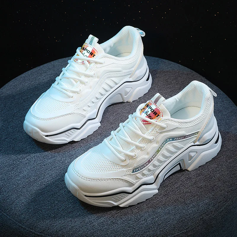 

Suquan hot shoes women trainer summer 2019 feminine sneakers fashion lady PU Leather flat platform light mesh breathable sport