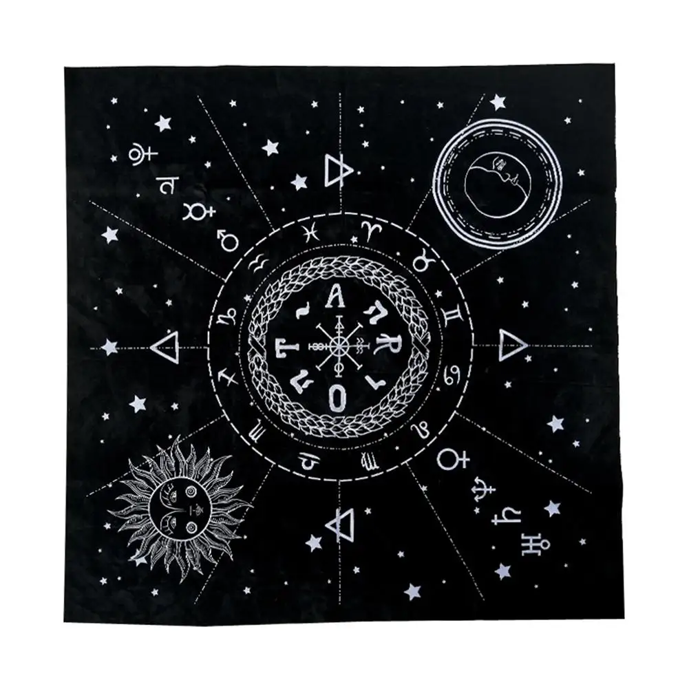 

Tarot Special Tablecloth 12 Constellations Astrology Tarot Divination Card Tablecloth For Tarot Enthusiasts Psychological Counse