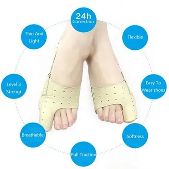 

1Pair Toe Separator Hallux Valgus Bunion Corrector Feet Orthotics Correction Thumb Straightener Pedicure Bone Adjuster Sock Z8J1