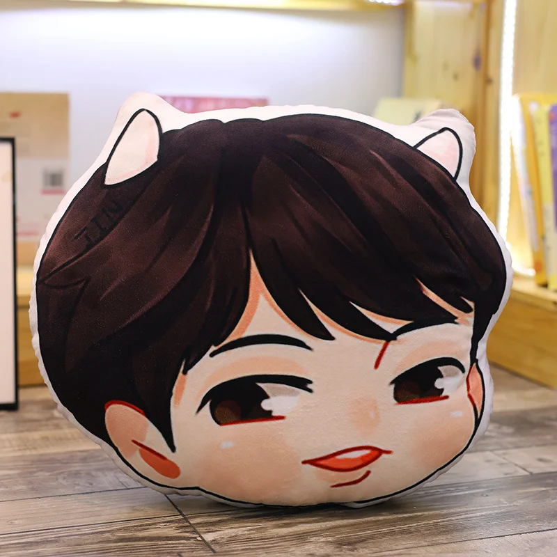 Kawaii BT21 мягкие игрушки-подушки мультфильм Bangtan мальчики куклы «Стич» RM JIN SUGA J-HOPE JIMIN V JUNGKOOK подарок для мальчиков девочек - Цвет: JIN