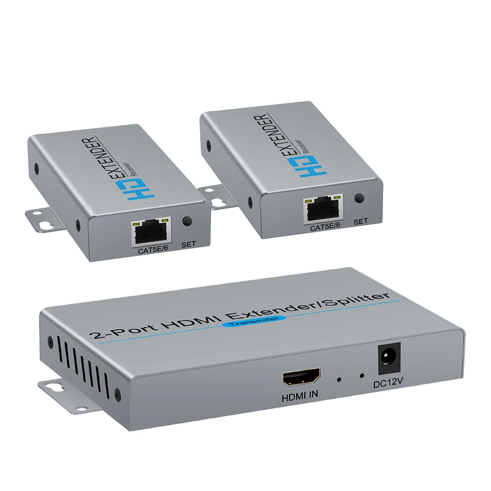 1080P 1X2 2 Porte Hdmi Extender Splitter Amplificatore Di Distribuzione Del Segnale Hdmi Su Cavo Ethernet Cat5E/Cat6 1 In 2 Out-Fino A 50M