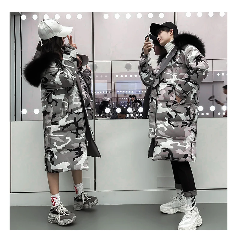 Solid Color Winter New Style Mid-length Casual Fashion Comfortable Loose-Fit with Cotton-padded Clothes Hooded with Model F