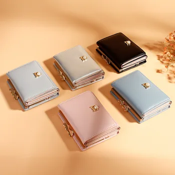 

Luxury Women's Wallet Female Leather Small Mini Cute Short Ladies Coin Purse for Cards Wallet Women Zipper portomonee vrouwen