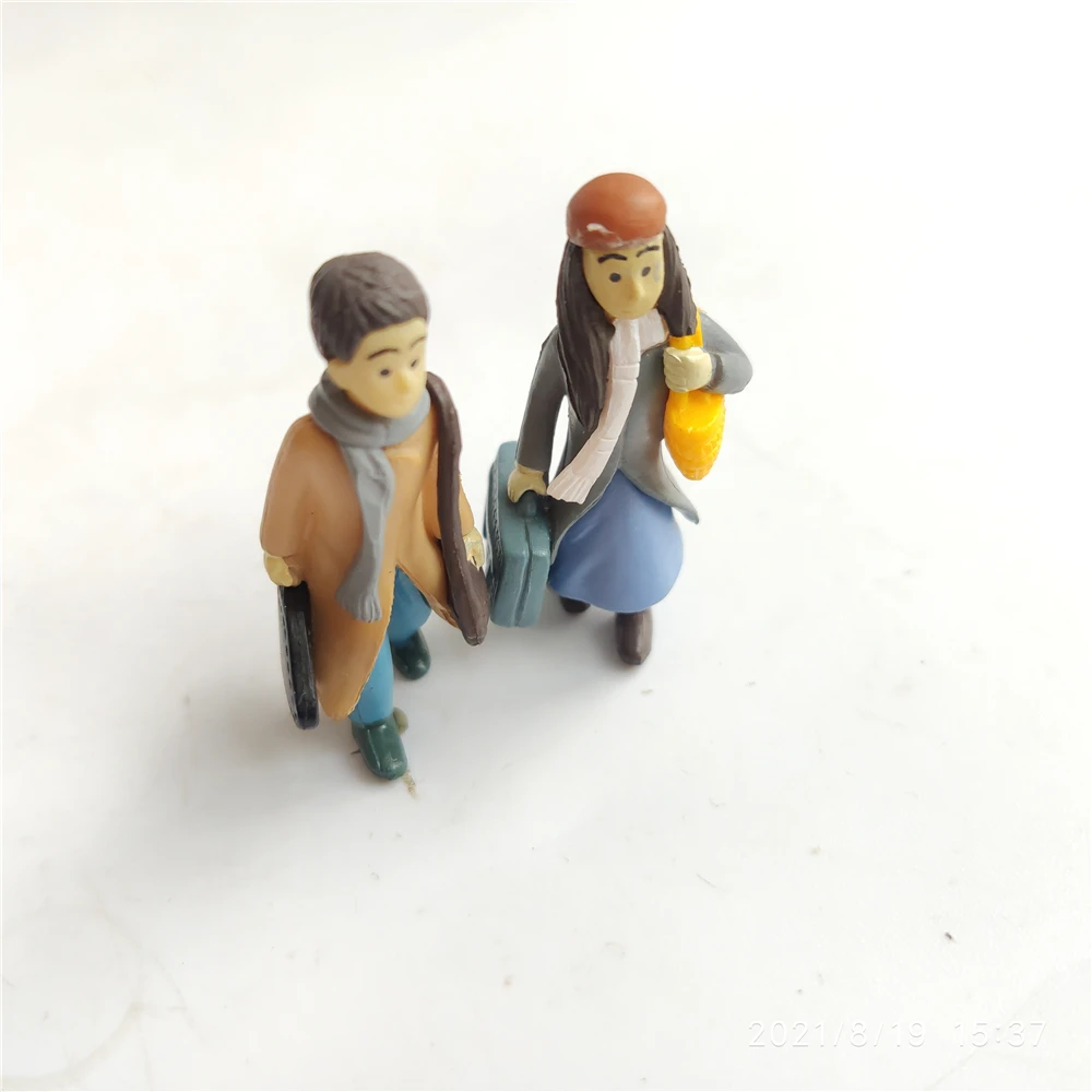 Miniature Couple Figurines 1Pair MiniSweety Lovers with trunk Fairy Garden Gnome Moss Terrarium DIY Ornament Garden Decor miniature duck figurines ornament crafts miniature ornament miniature couple ornament miniature figurines