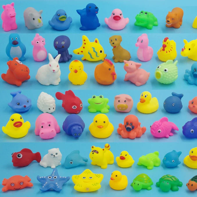 13 x Animal Child Baby Kids Bath Toy Rubber Float Squeeze Sound Wash Bath Swim 