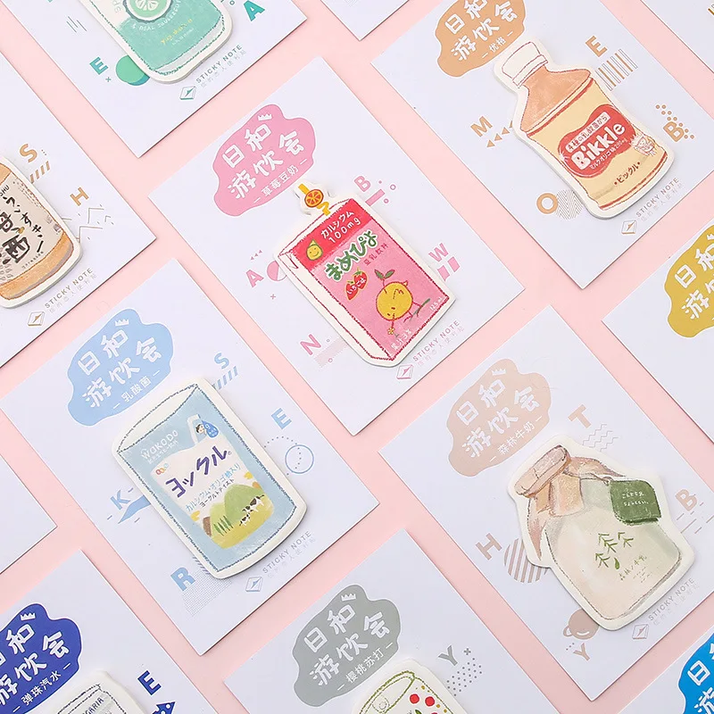 30 шт. милые Липкие заметки Kawaii блокнот для записей магазина напитков серии N Times Post