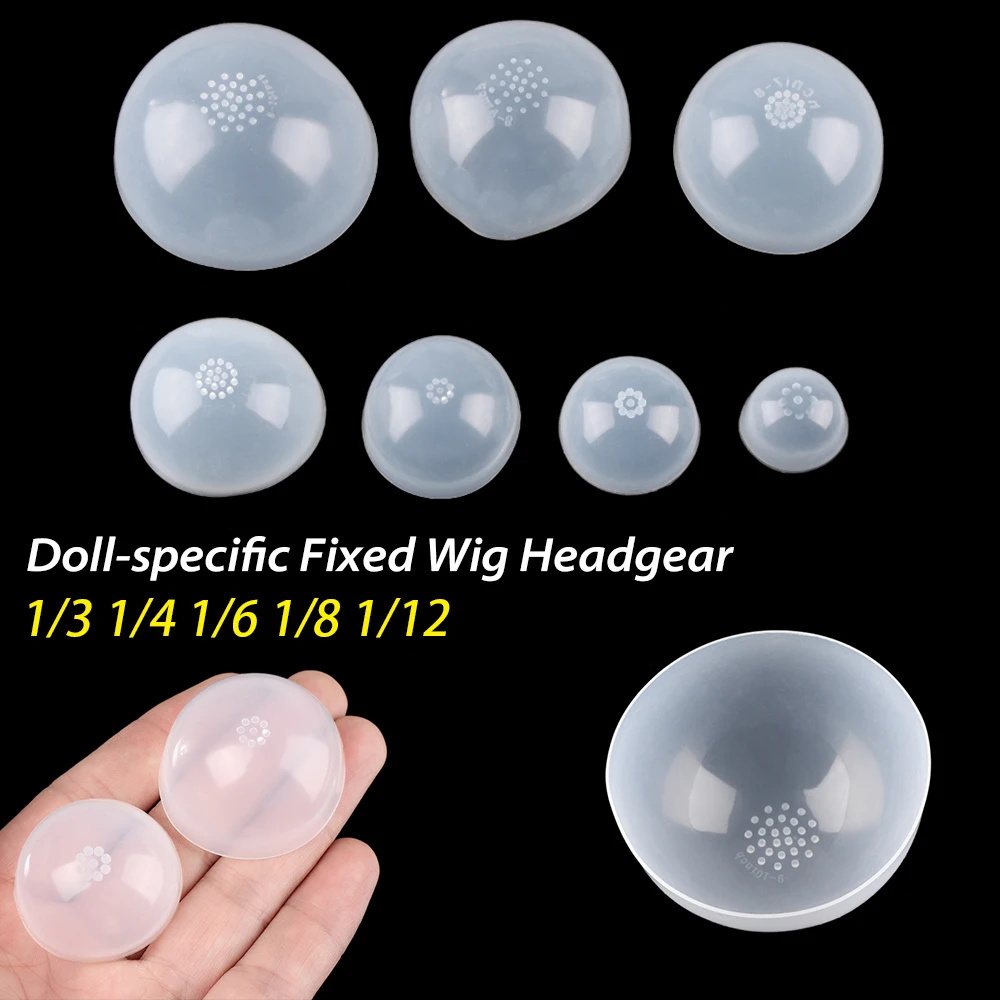 

SIRENXI For 1/3 1/4 1/6 1/8 1/12 Doll-specific Fixed Wig Headgear Silicone HeadgearDIY Anti Slip Anti Staining Hair Wigs Cover