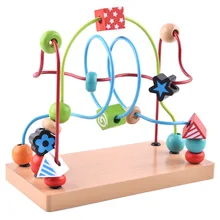 1 шт., круглая головоломка с принтом большого цвета, бисерная домашняя переносная ручная подсчет мозгов, деревянные детские игрушки