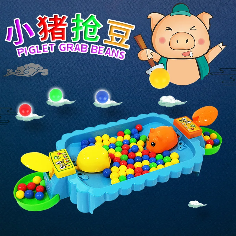 Настольная Piggy Grab Beads лягушка едят горох обучающая многоместная игра 2 человека диск 18 бобы детская игрушка Douyin Стиль Знаменитостей