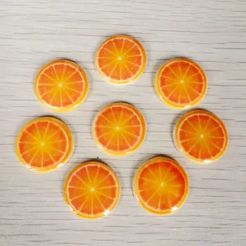 

20pcs 20 mm cartoon simulation fruit orange resin handicraft scrapbook Diy Christmas candy decorations -A732