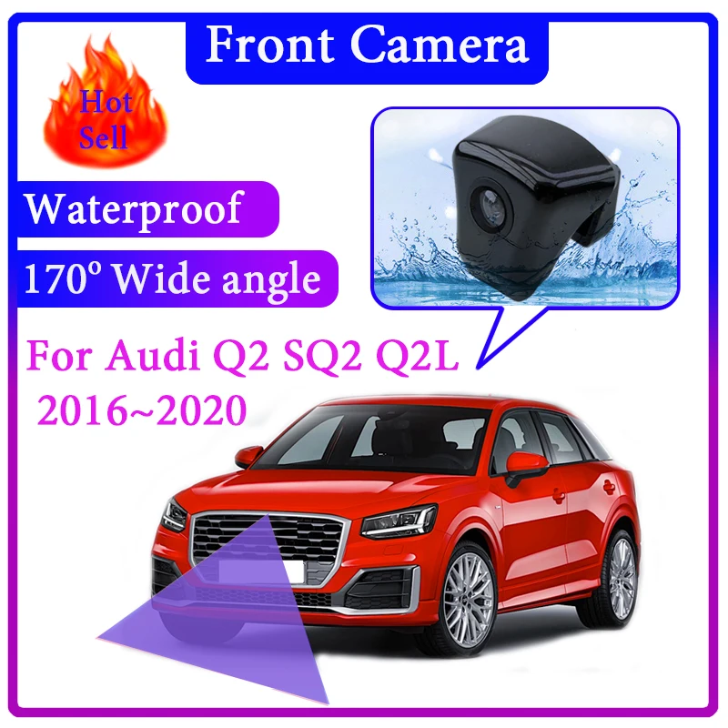 For Audi Q2 SQ2 Q2L 2016~2020 Car LOGO Front View Camera Night Vision Waterproof Wide Angle Degree Embedded Blind Spot Area CAM SDZXD
