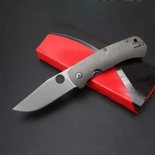 Couteau pliant de haute qualité avec lame D2 en alliage de titane, outil de poche de sécurité pour l'extérieur EDC