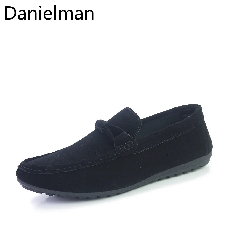 Danielman/мужская кожаная повседневная обувь дышащие Лоферы без шнуровки мокасины