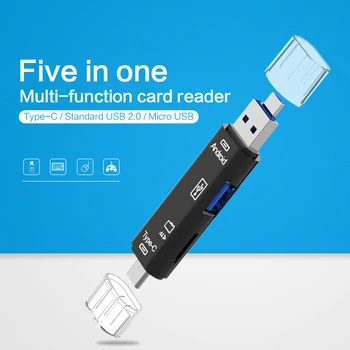 

5 In 1 Card Reader USB 3.0 Type C Micro Usb Tf Memory Card Adapter for laptop Accessories OTG Cardreader Smart Memory Card Read