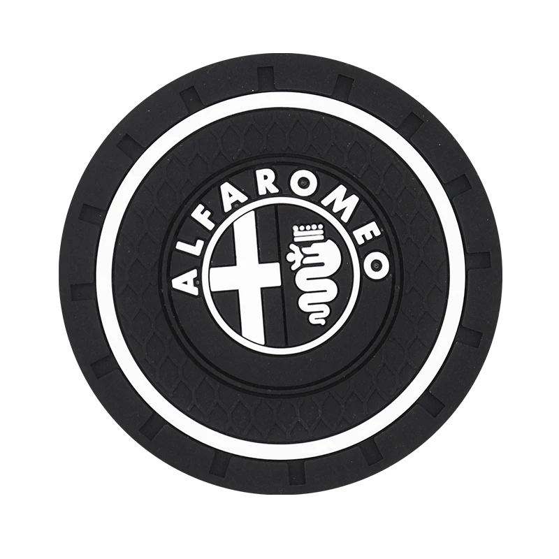 

Car accessories soft glue anti-skid storage mat 1 pcs water coaster Alfa Romeo- decorative suitable for MiTo ALFA 4C 147 156 8C