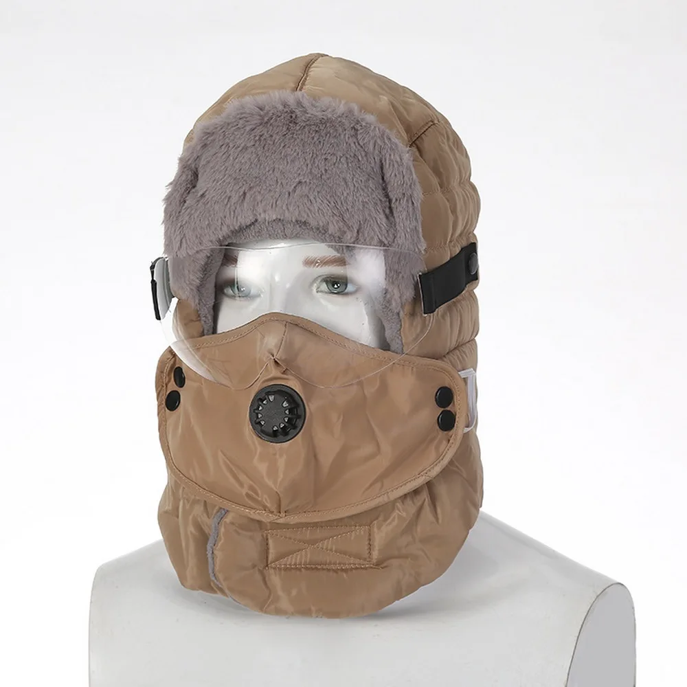 

Unisex Bomber Hats Mountaineering Ski Caps Winter Cotton Face Protection Outdoor Snow Mountain Warm