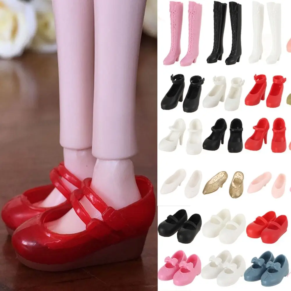31 Styles Hero Dolls Long Boot Plastic Foot Length 2cm Fashion Female Long Knees Boots Doll Clothes Accessories Black White Pink Doll Clothes Accessories Doll Accessories