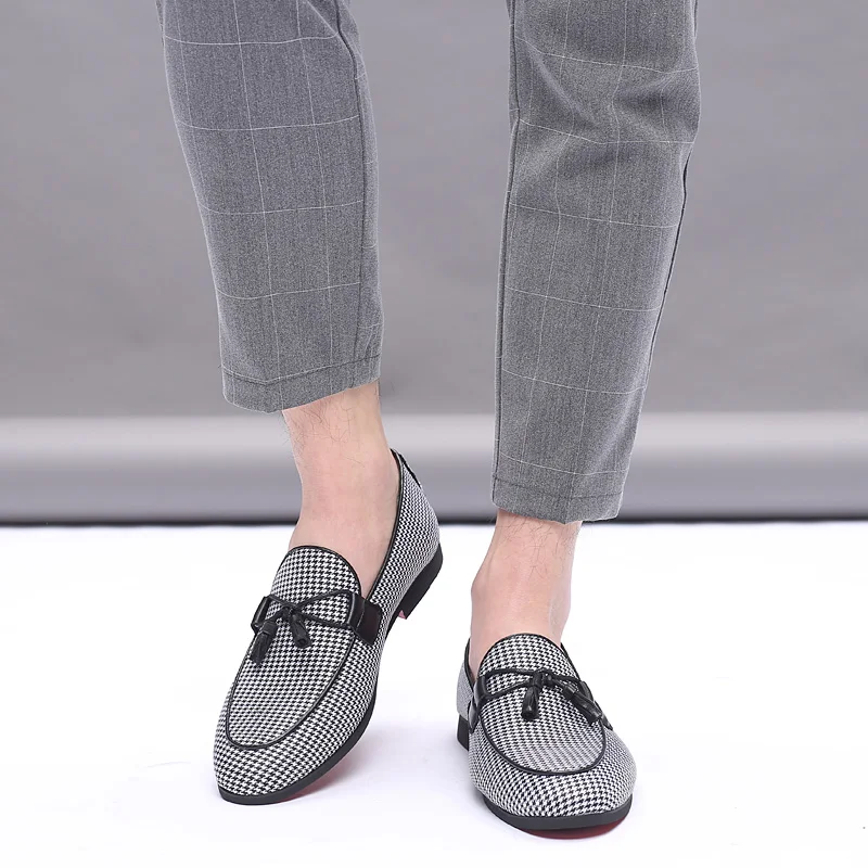 New Arrival Wedding Party Shoes Doug Business Leather Shoes Luxury Brand Bow Tie Men Casual Flats Large Size Men Shoes