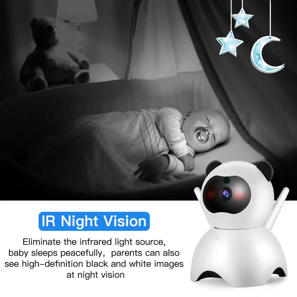 Di sicurezza Baby Monitor Video 720p HD Risoluzione Ideale 5 ''Display LCD 2-Way Audio Visione Nott
