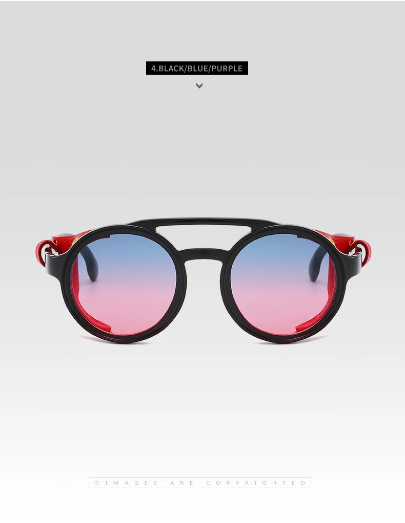 Фирменный дизайн стимпанк Солнцезащитные очки Модные женские мужские круглые панк Солнцезащитные очки винтажные UV400 Солнцезащитные очки Gafas de sol