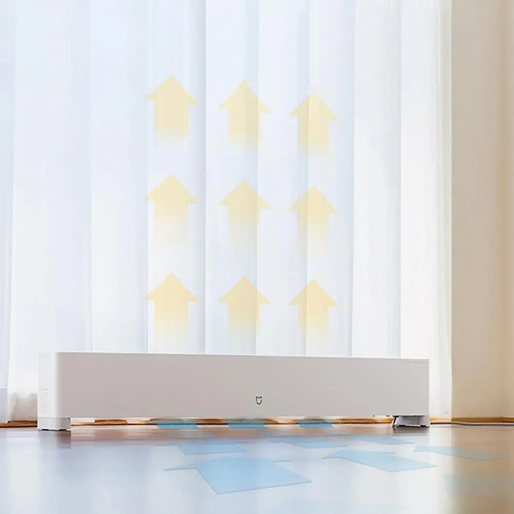 US $226.01 Xiaomi Mijia Baseboard Electric Heater 2200w Ipx4 Waterproof Temperature Mihome App Control Whole House Thermal Cycle Air Heater